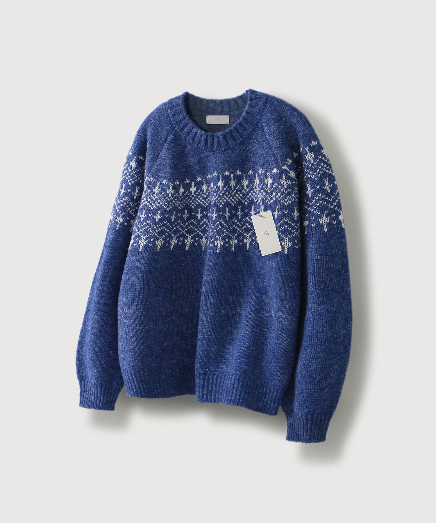 【MIS PRODUCT】 Bern Nordic Round Knit_Blue MUSINSA | MOOD INSIDE Bern Nordic Round Knit_Blue