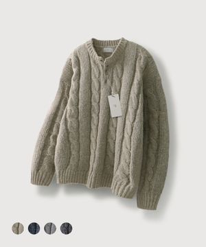 소노 케이블 헨리넥 니트_4Color