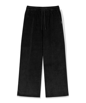 코듀로이 와이드 밴딩 팬츠 (블랙)