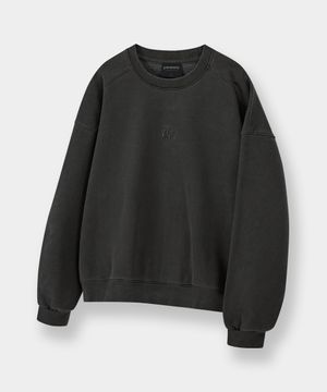 860g 피그먼트 절개 맨투맨 (차콜)