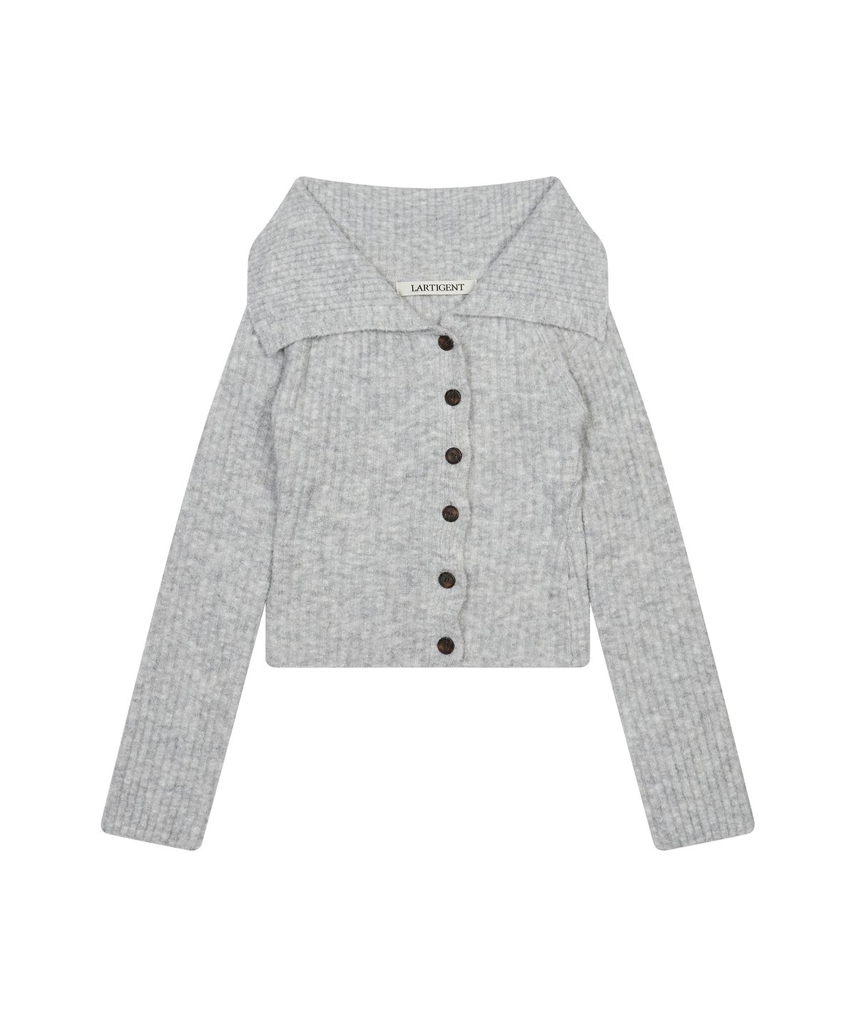 라티젠(LARTIGENT) L14 OFF-SHOULDER KNIT (GRAY)