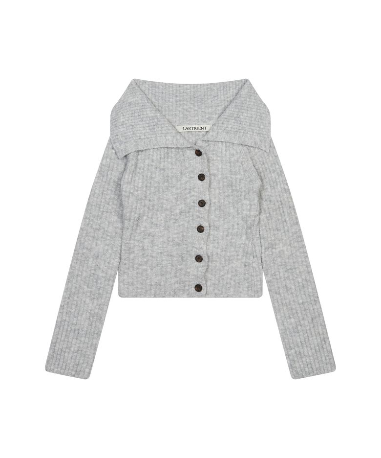L14 OFF-SHOULDER KNIT (GRAY)