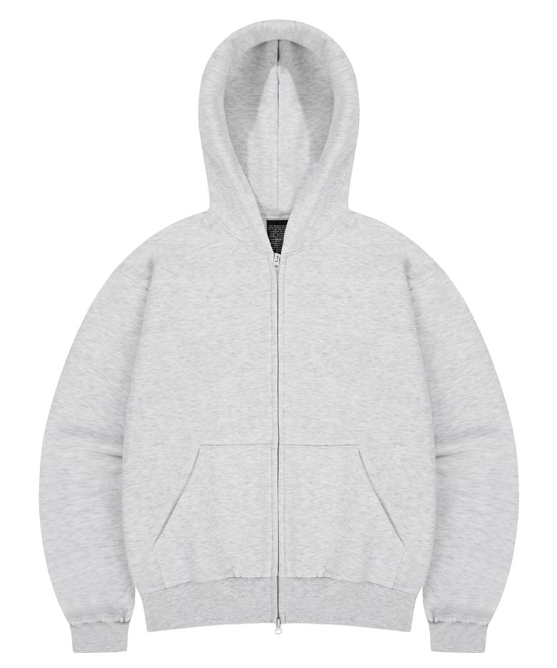 DAILY ZIP UP HOODIE (LIGHT GREY)