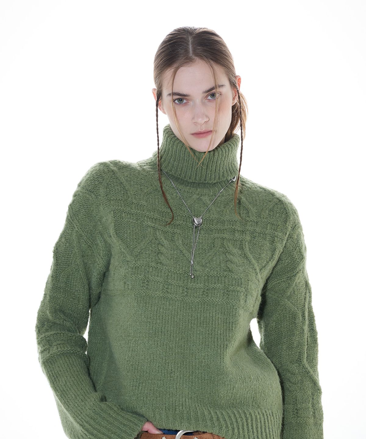 라티젠(LARTIGENT) L14 TURTLENECK KNIT(GREEN)