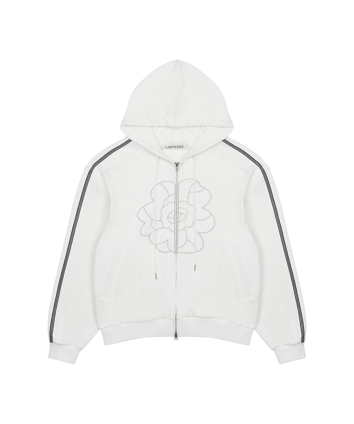 라티젠(LARTIGENT) L14 ROSE HOOD ZIP-UP(WHITE)