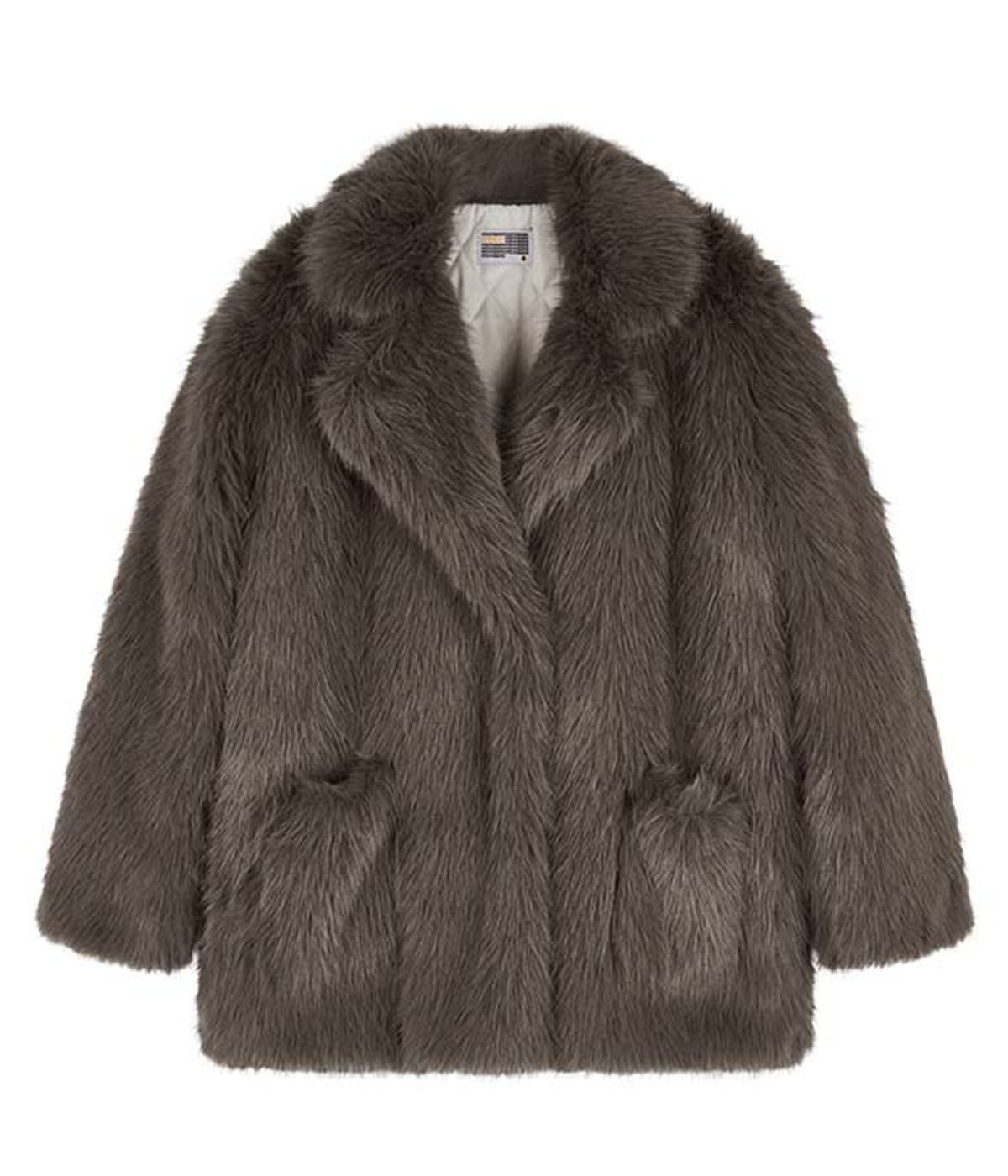 유쓰배쓰(YOUTHBATH) Bulky shaggy coat_charcoal
