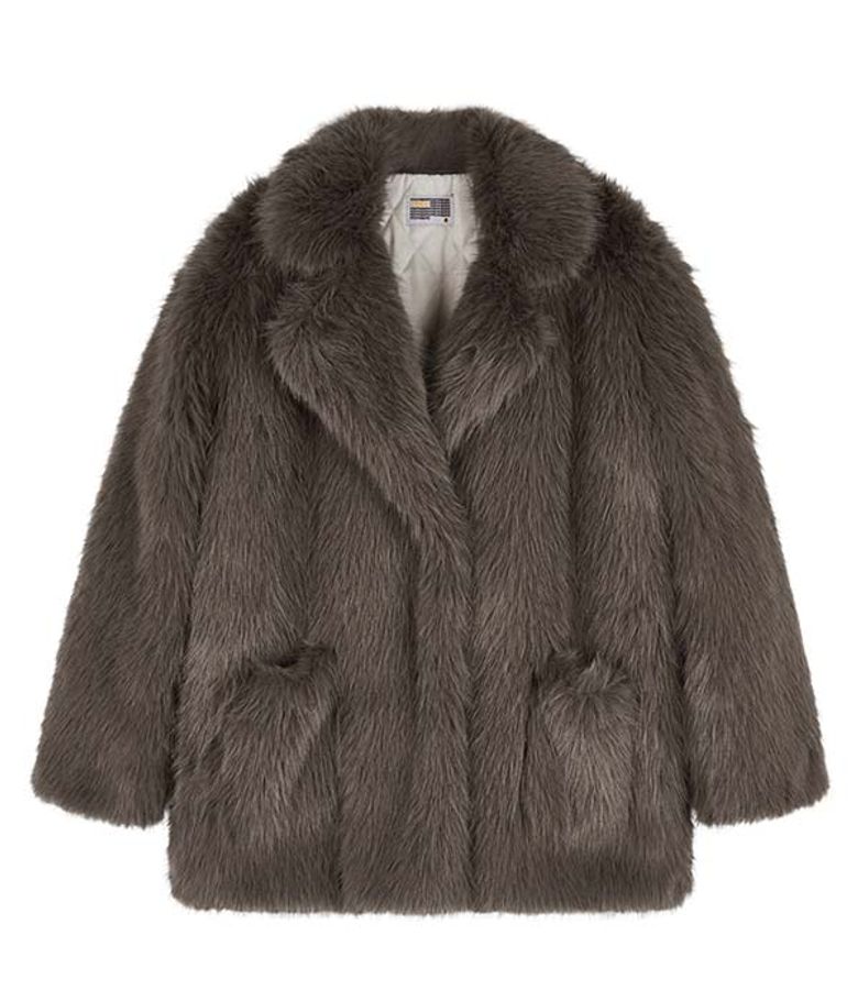 Bulky shaggy coat_charcoal