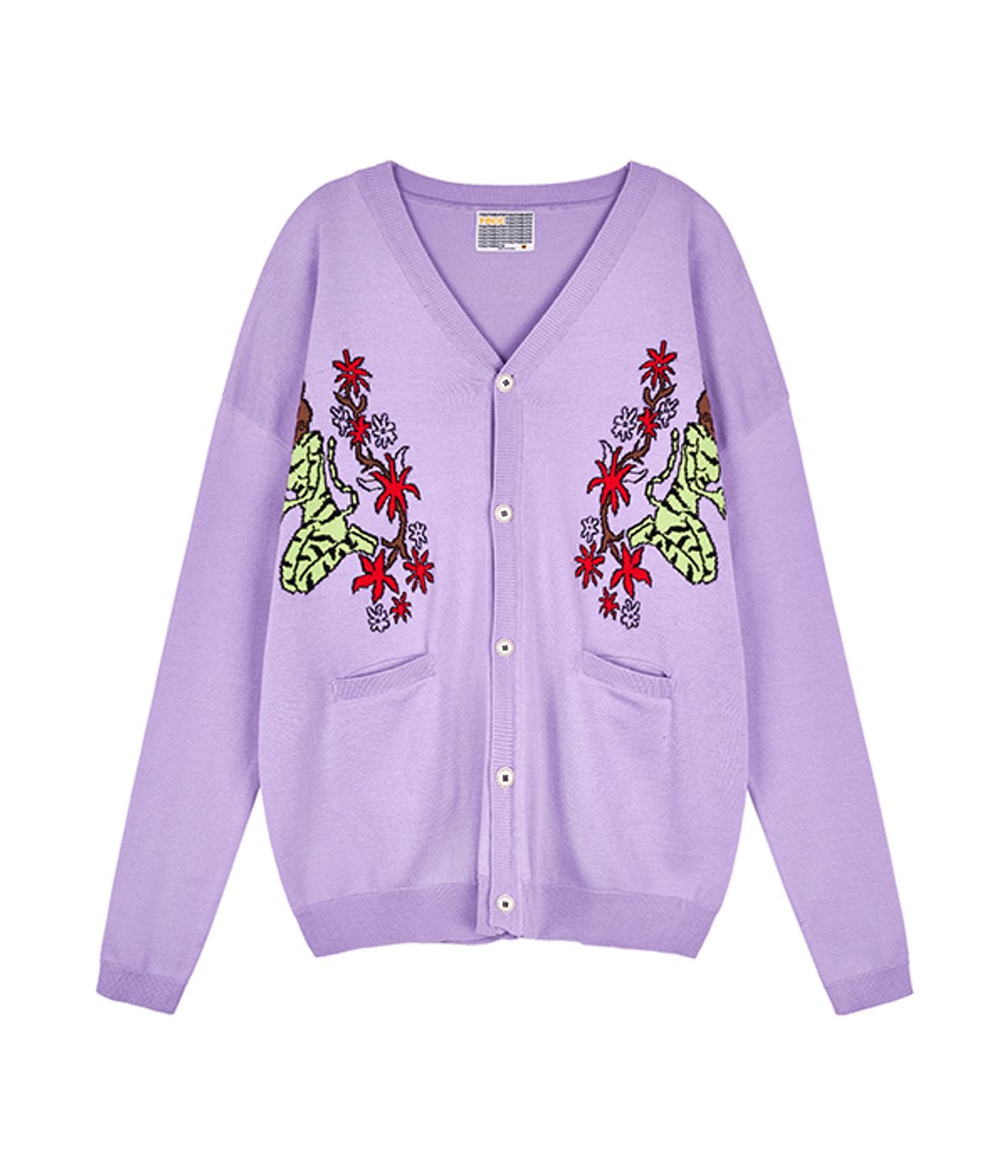 유쓰배쓰(YOUTHBATH) Cat graphic cotton cardigan_purple