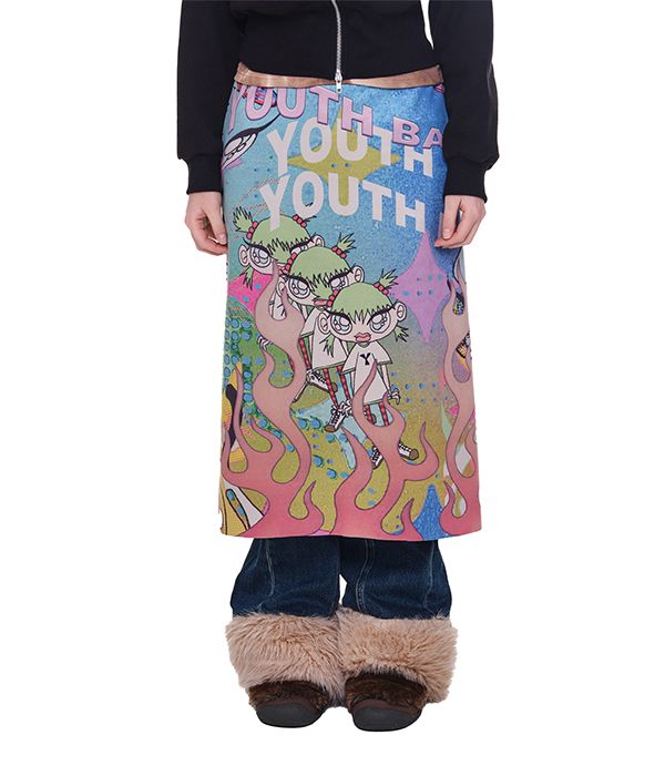 ★YOUTHBATH★Graphic suede medi skirt★正規品/韓国直送料込 YOUTHBATH(ユースバス) ニット・セーター(レディース) - 海外