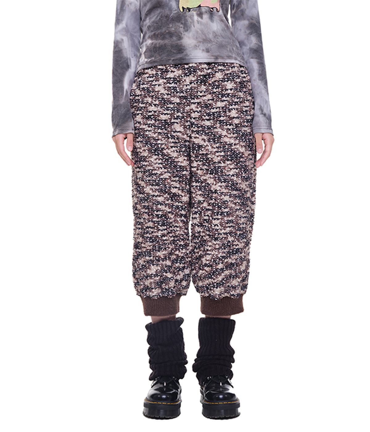 유쓰배쓰(YOUTHBATH) Fleece Bermuda Jogger Shorts_brown