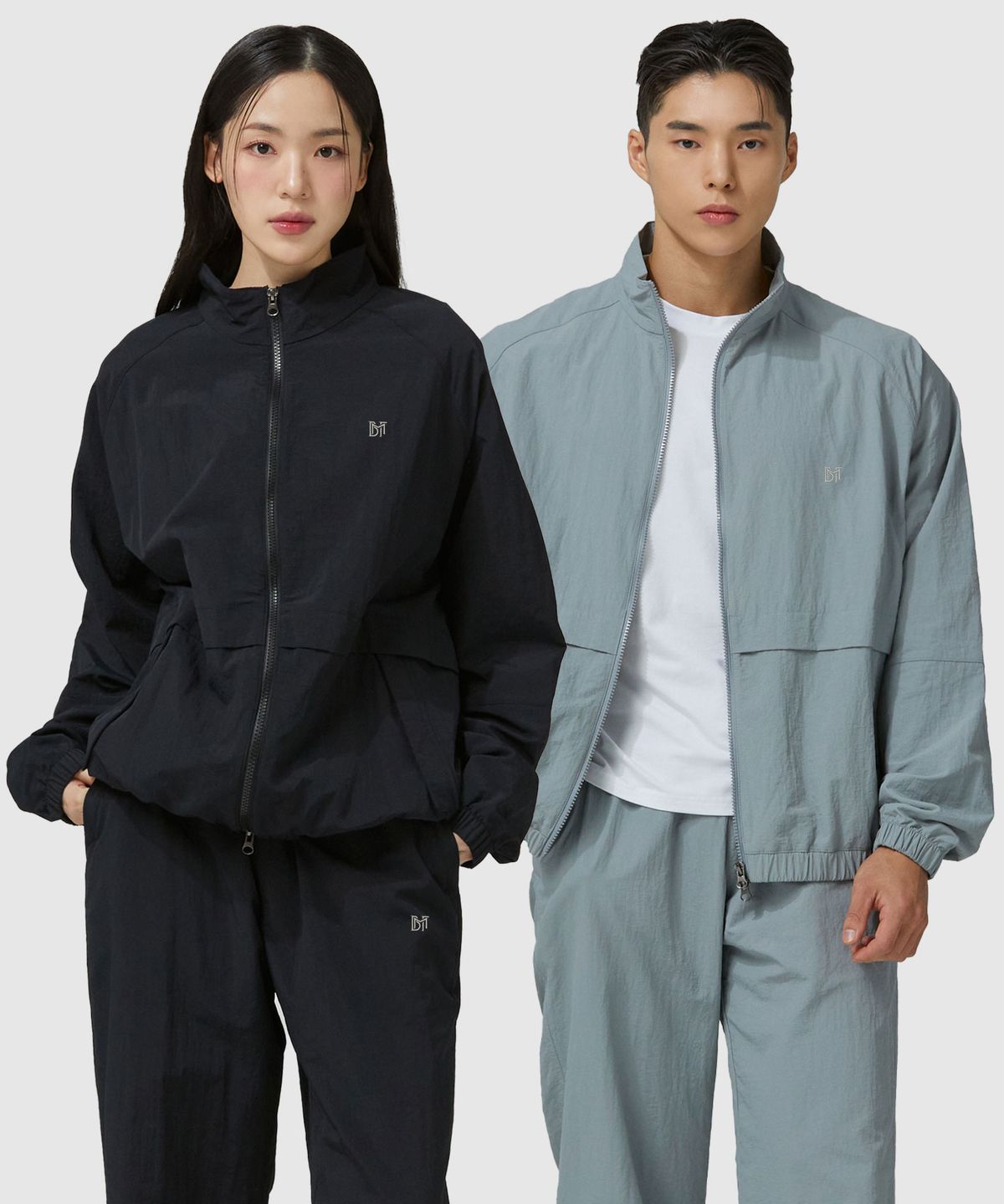 블랙몬스터핏(BLACK MONSTER FIT) 타스란 윈드 브레이커 셋업 (2color)