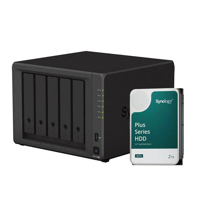 나스 5베이 NAS DS1522+ (2TBx1) HAT3300 HDD 포함