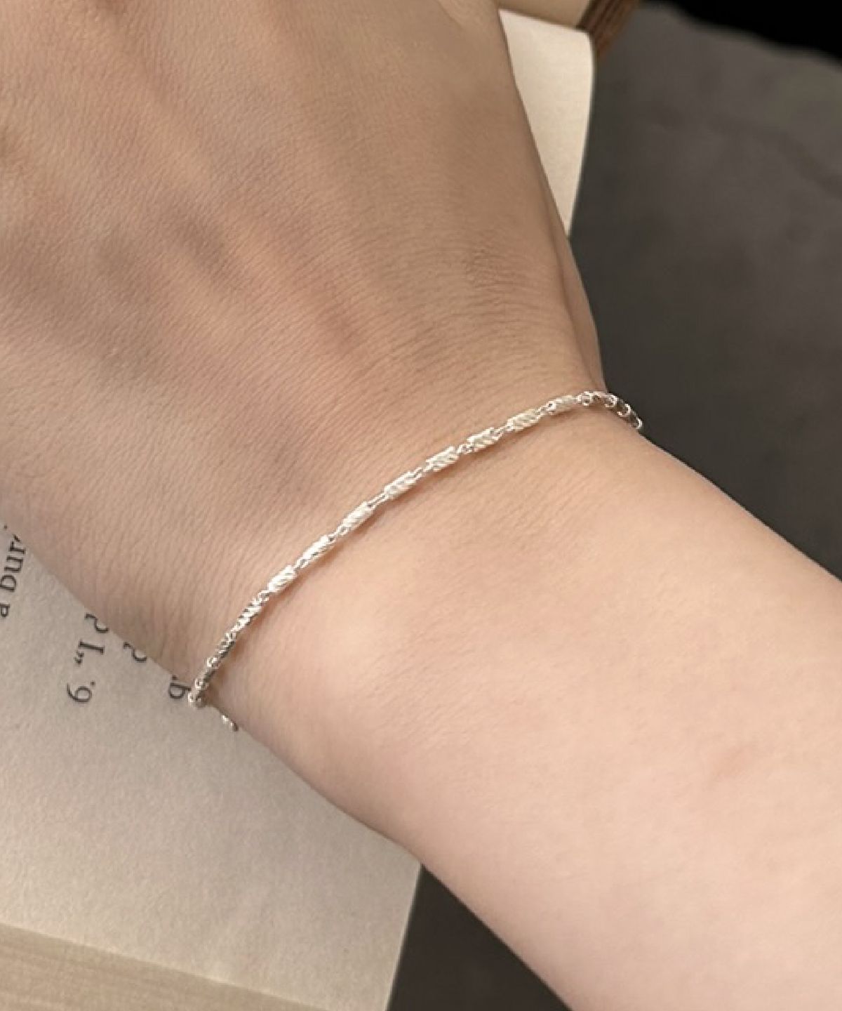 바라두(BARADU) [BARADU 925] Slim cutting pipe chain bracelet