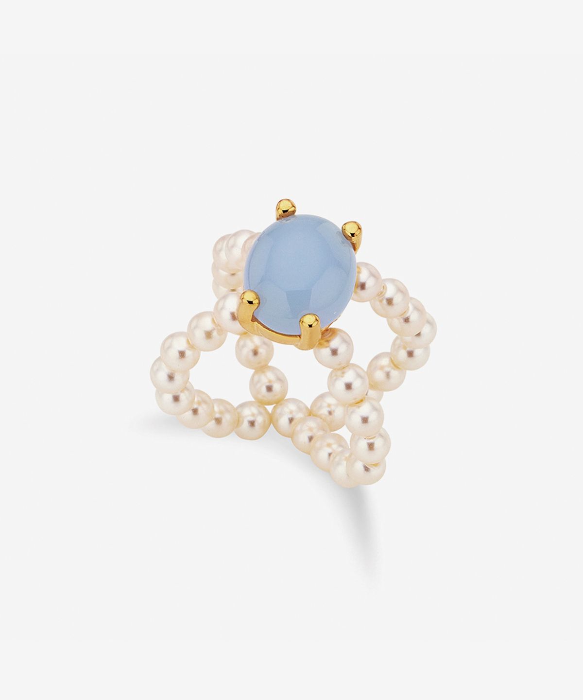 영리영리(YLYL) Nonna pearl ring, LAKE BLUE