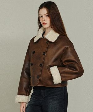 스웨이드 더블 무스탕 BR