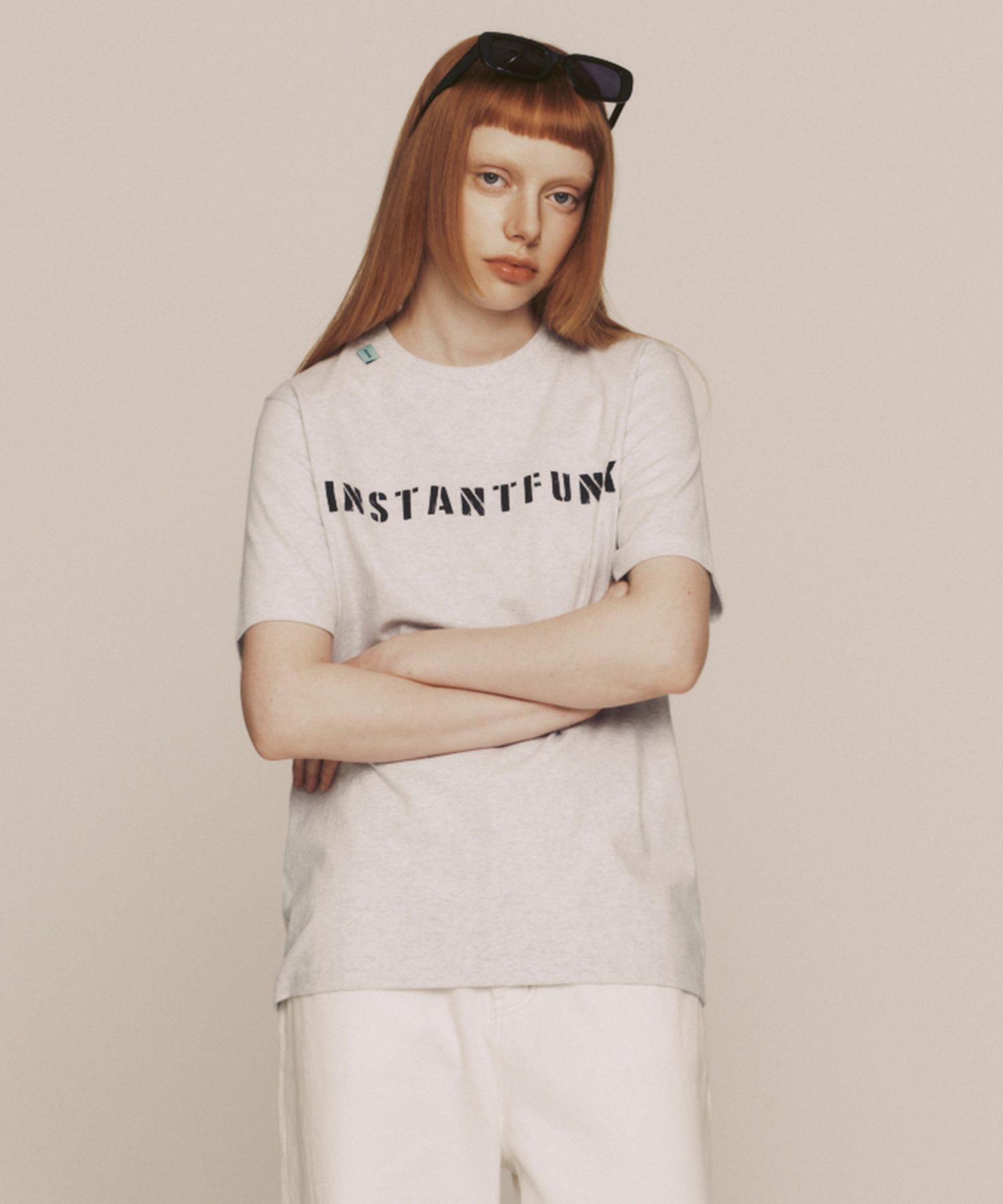◆25SS INSTANTFUNK Mens Vintage Logo Tshirt/3色◆ MUSINSA | INSTANTFUNK Men's Vintage Logo T-Shirt - Charcoal