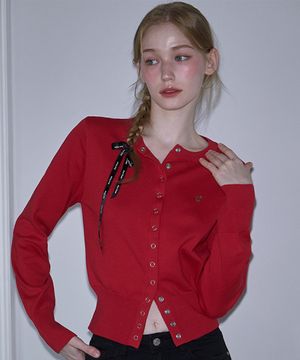 Eyelet Round Cardigan [9color]