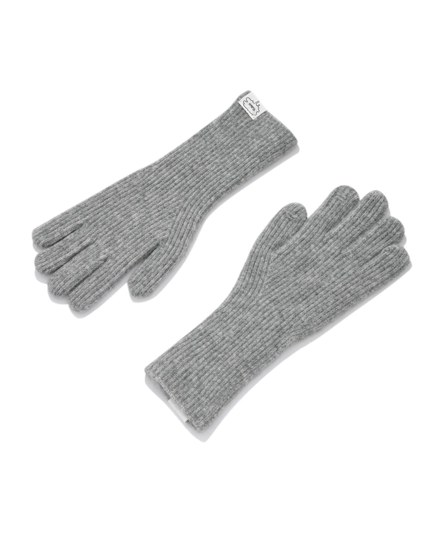 MUSINSA | FALLETT [23FW] Fingerhole Knit Gloves Gray