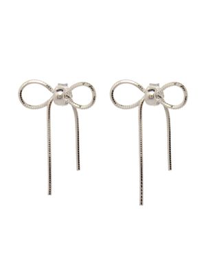 Silky Line Ribbon Silver Earring Ie390