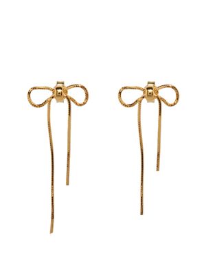 Silky Line Ribbon Gold Earring Ie389