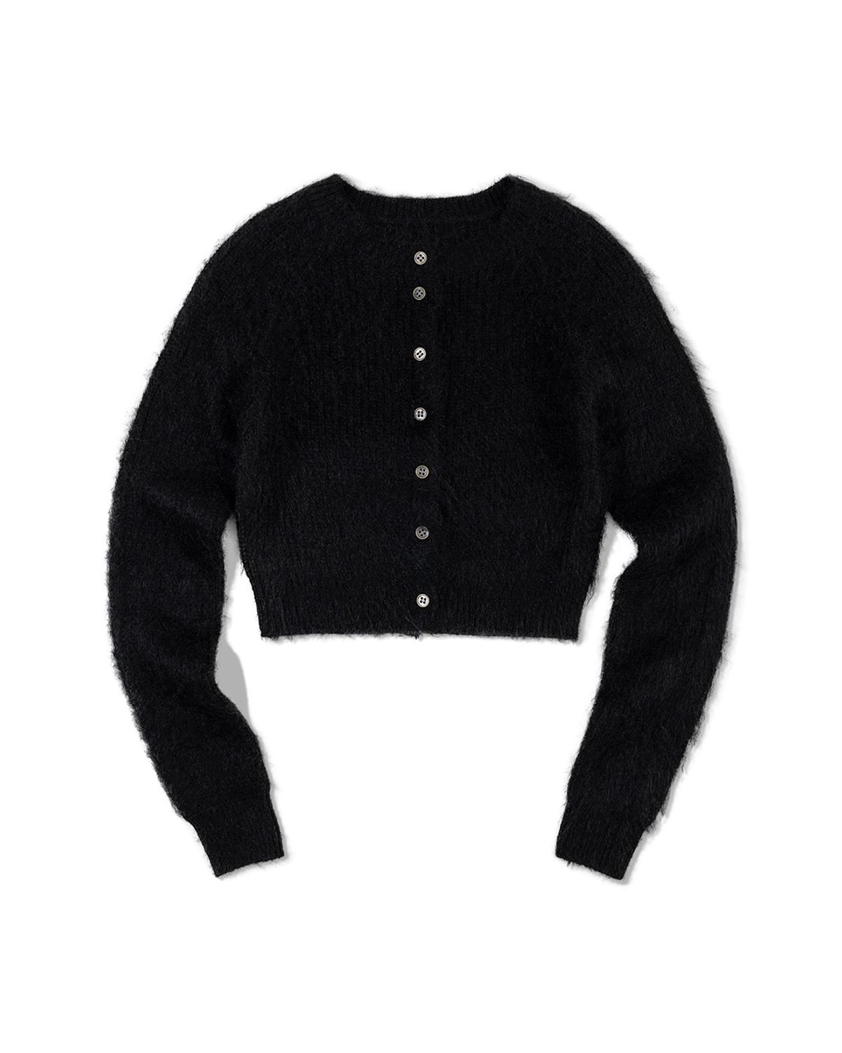 모아(MOAA) 라이크 모헤어 클라우디 카디건 (BLACK)