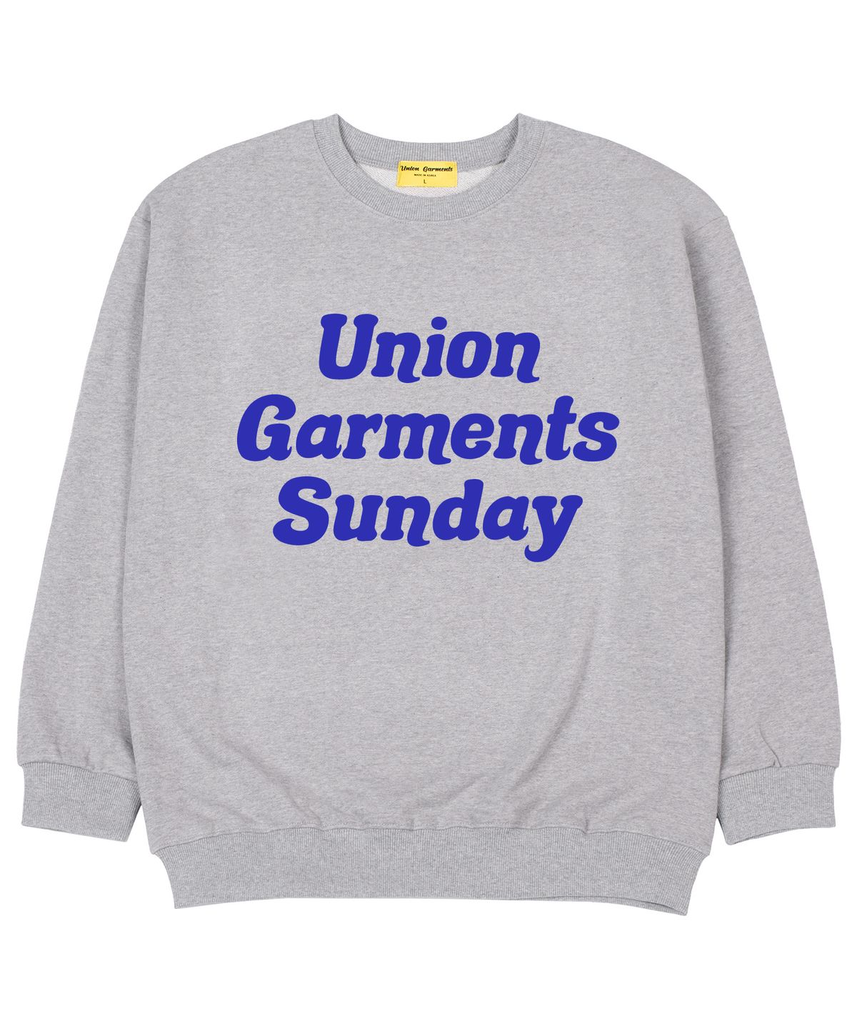 유니온가먼츠(UNION GARMENTS) 썬데이 가먼츠 쭈리 오버핏 맨투맨 티셔츠 그레이
