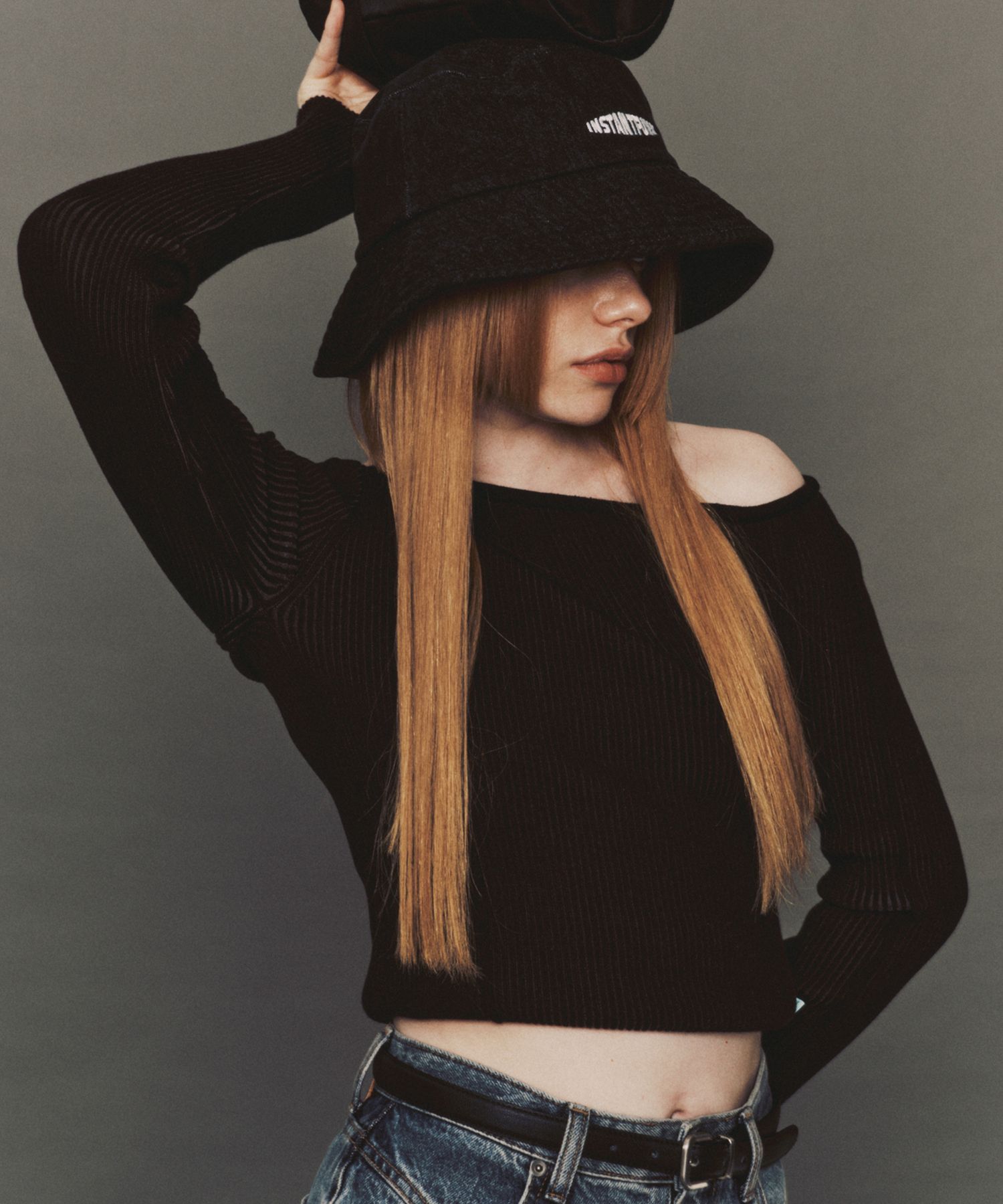 ◆INSTANTFUNK◆ denim bucket hat BDFWIFAC01 MUSINSA公式 | INSTANTFUNK denim bucket hat