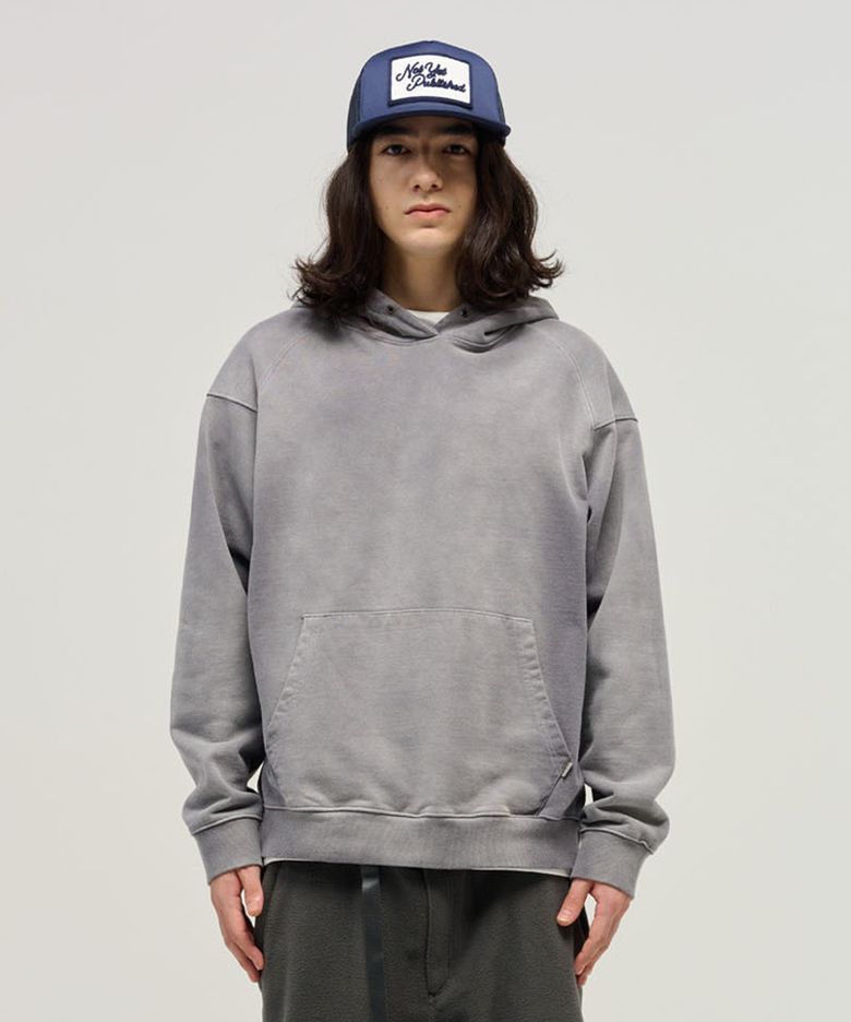 Uneven Dyed Hoodie (charcoal)