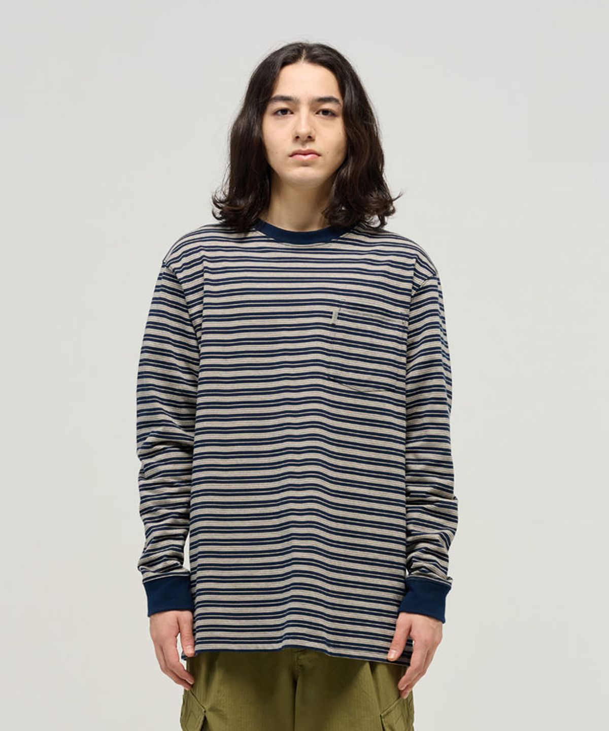 엔와이피(N.Y.P) L/S Stripe Tee (navy)