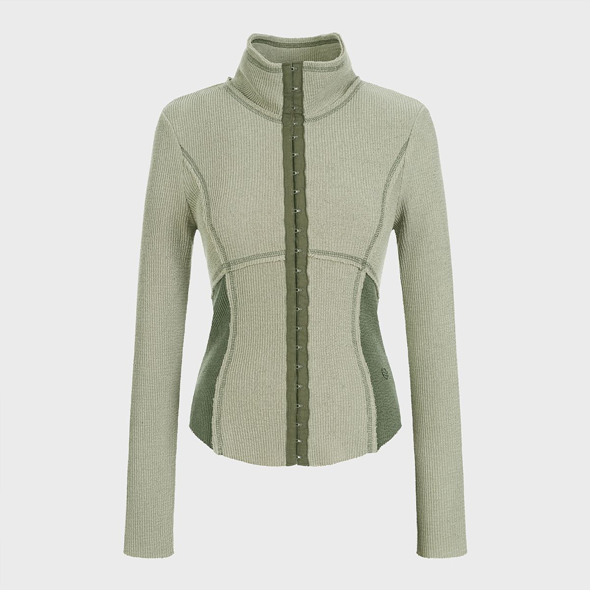 라라폭스(LALAFOX) HOOK SEAM LINE SLIM CARDIGAN 슬림 가디건 BEIGE BQ4CG002