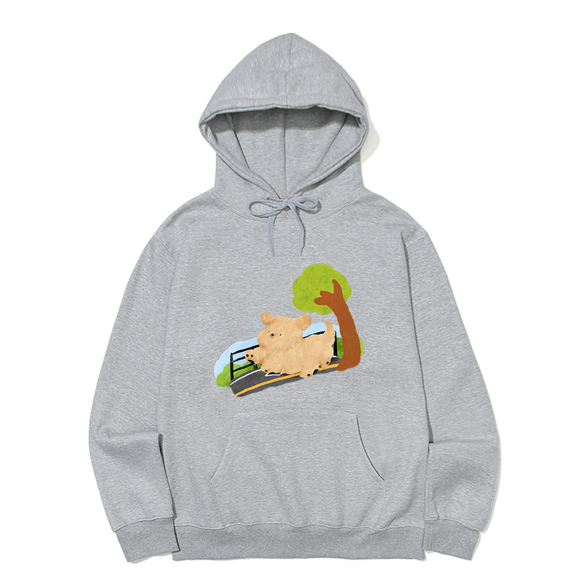 어썸어스(AWESOMEUS) PUPPY RUNNING WITH TREE HOODIE_3 COLOR