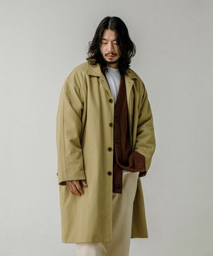 발마칸 오버핏 싱글 코트 베이지