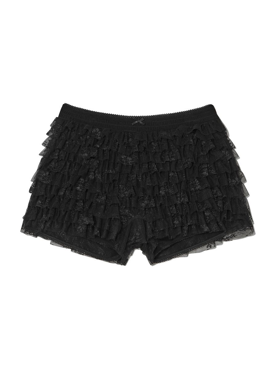 MUSINSA | GLOWNY POLLY LACE BLOOMER SHORTS (BLACK)