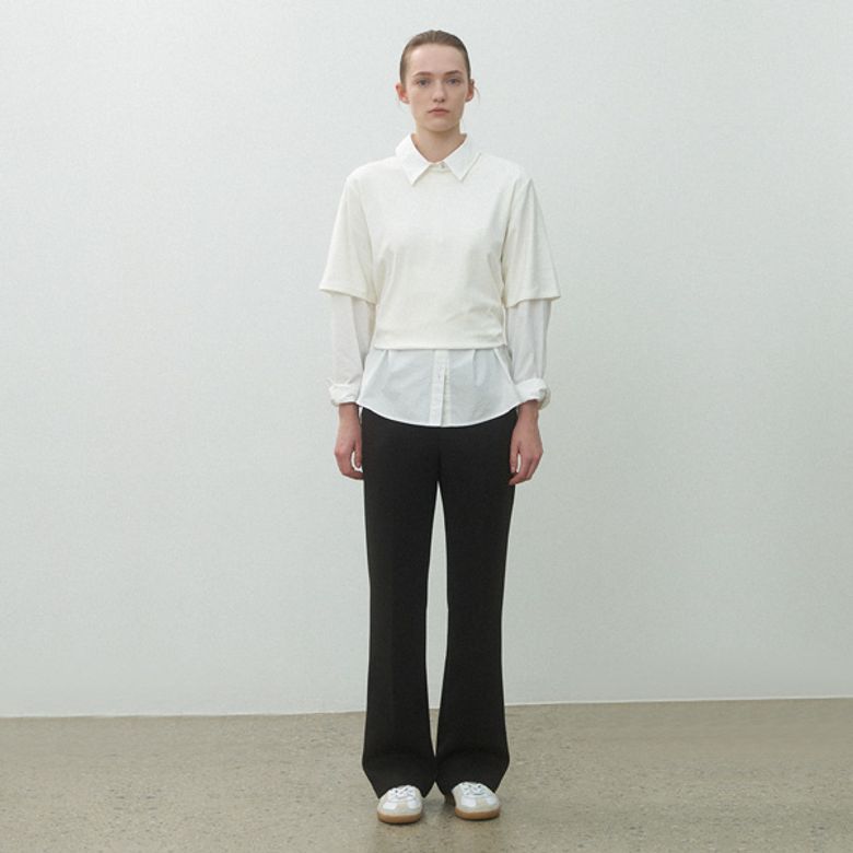 (PT-5592)ESSENTIAL WARM BOOTCUT PANTS