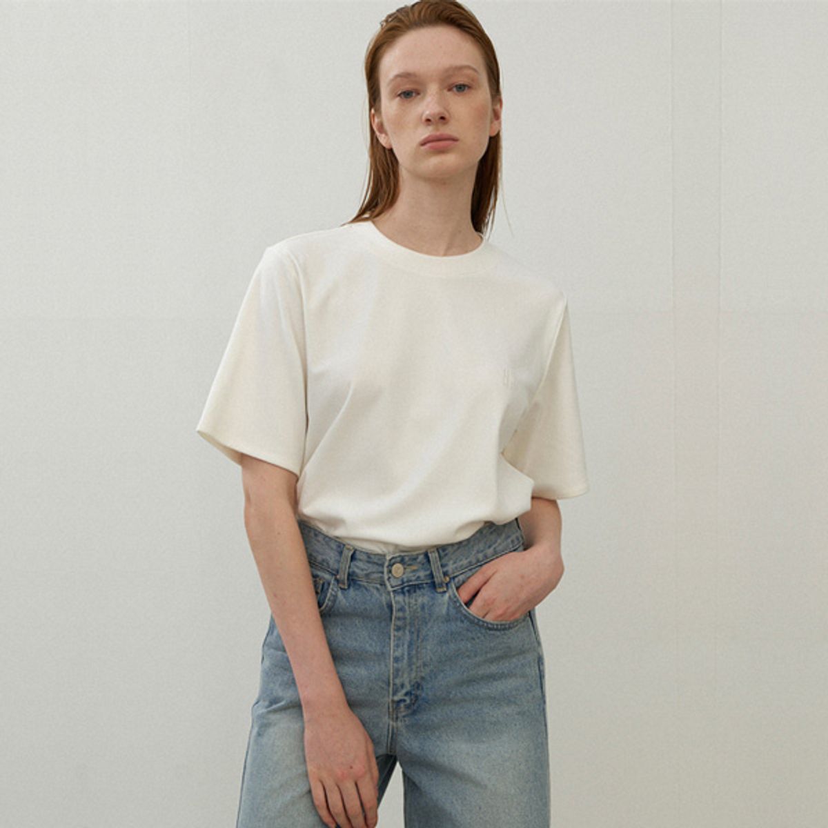 아틀리에 나인(ATELIER NAIN) ESSENTIAL WARM HARF SLEEVE TEE(T-6932)