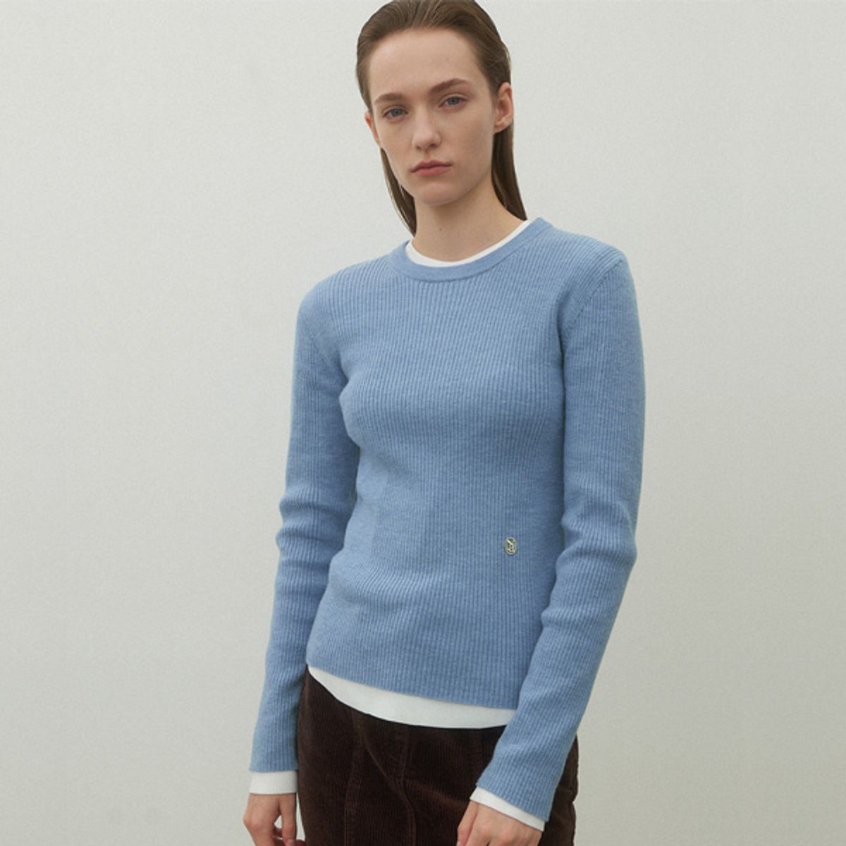 아틀리에 나인(ATELIER NAIN) (T-6977)ESSENTIAL RYAN WOOL SLIM KNIT