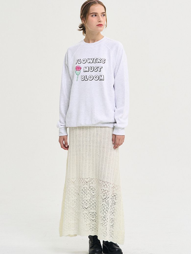 Flowers Must Boom Sweatshirt_Melange