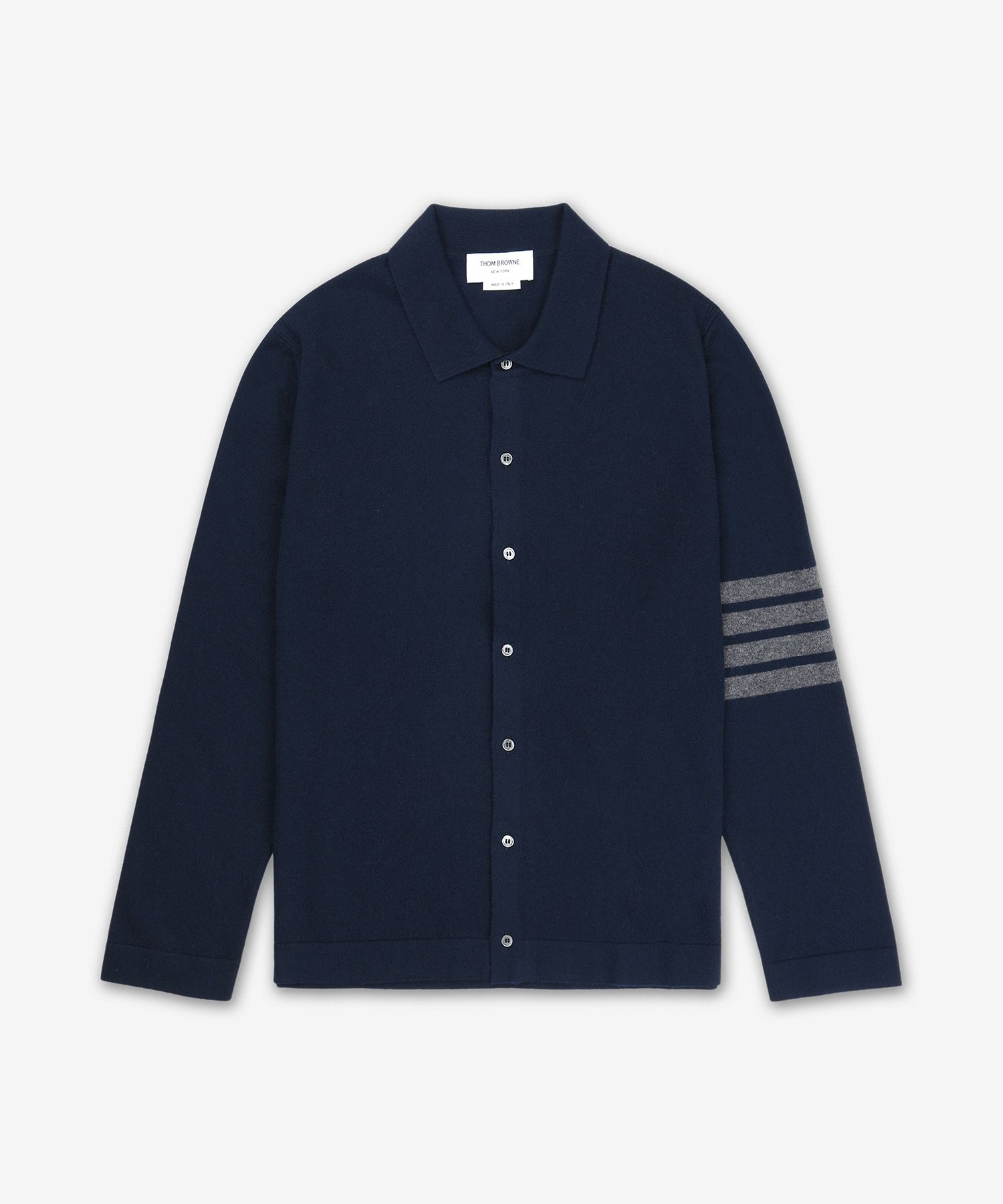 MUSINSA THOM BROWNE Jersey Stitch Point Collar Cashmere Cardigan