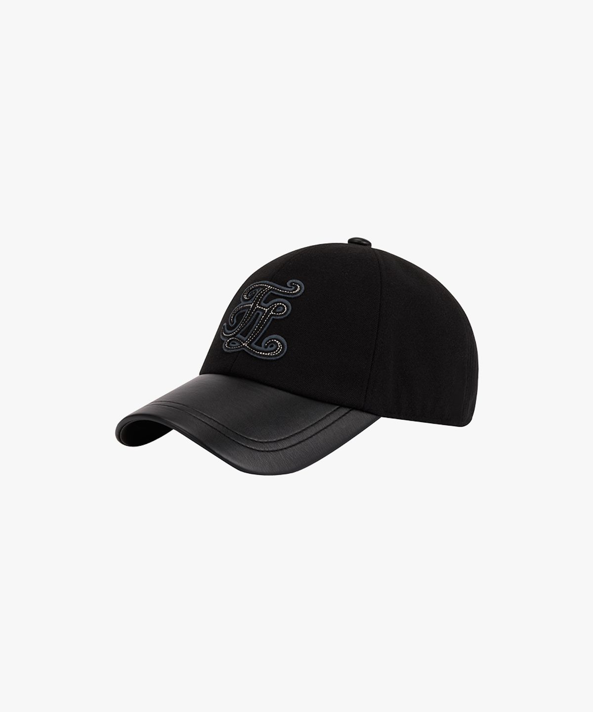 페어라이어 골프(FAIRLIAR GOLF) 남성 레더 믹스 캡(블랙)