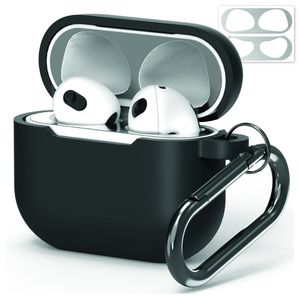 [10color] 에어팟4세대 스무디 실리콘 케이스+메탈 철가루 방지스티커 1개입