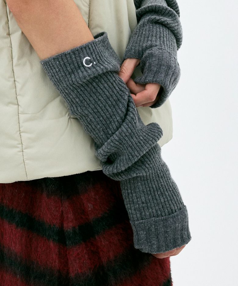 [24FW clove] Knit Hand Warmer (Charcoal)
