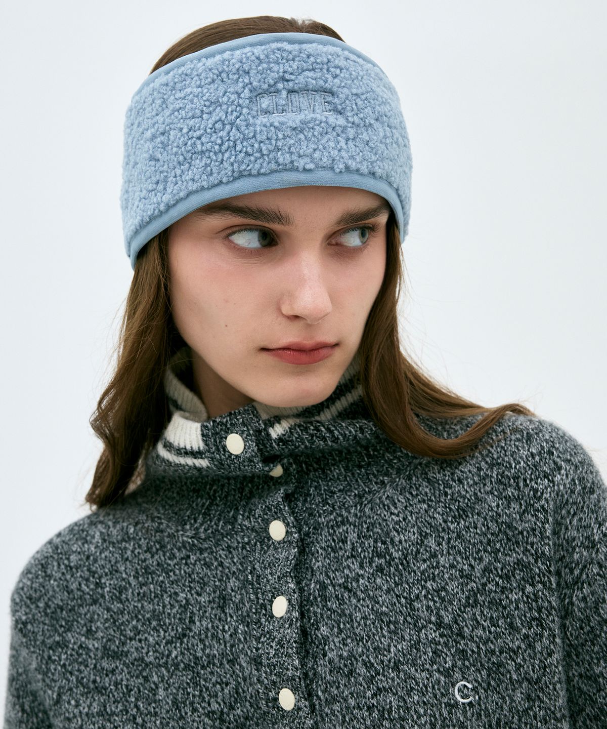 클로브(CLOVE) [24FW clove] Fleece Headband (Light Blue)