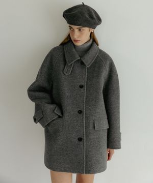 [4COLORS] CLASSIC WOOL HALF COAT