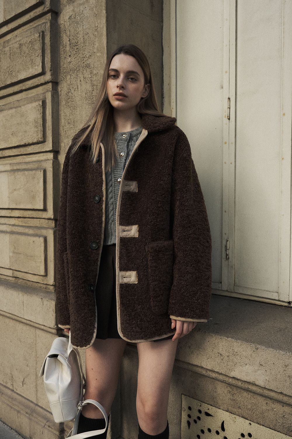 MUSINSA | ANOETIC REVERSIBLE MUSTANG COLLOR COAT_BROWN