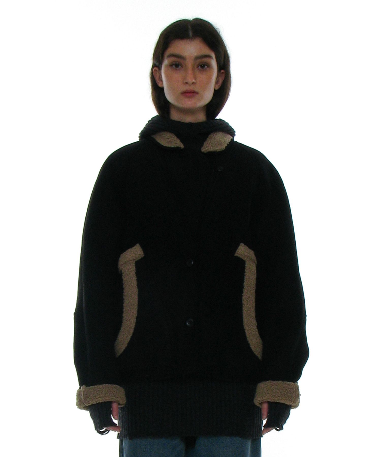 【PARTIMENTO】★ SUEDE SHEARLING COAT ★ 4 COLOR MUSINSA | PARTIMENTO WOMEN Suede Shearling Coat_Black