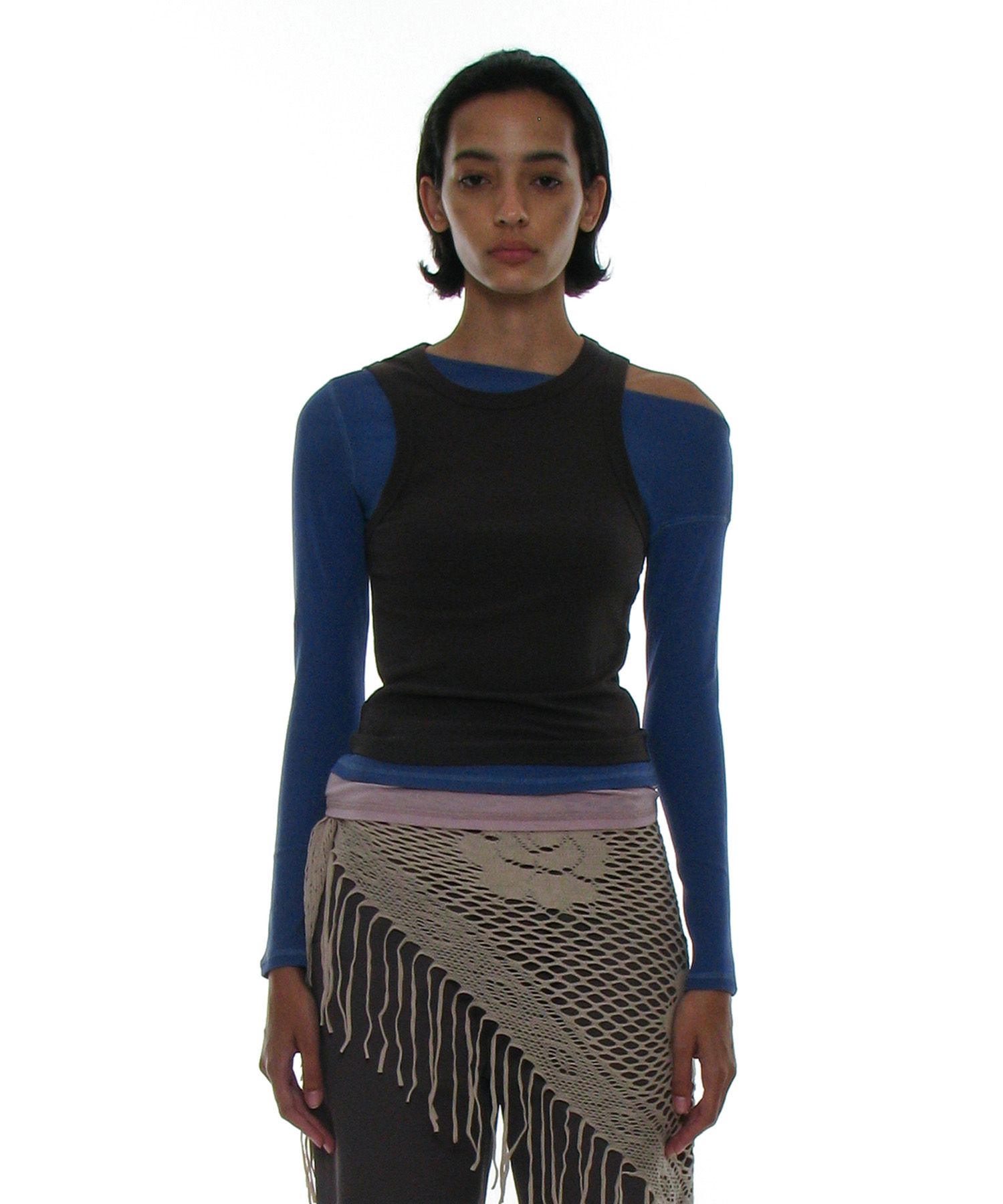 MUSINSA | PARTIMENTO WOMEN (SET) Unbalanced Double Layered