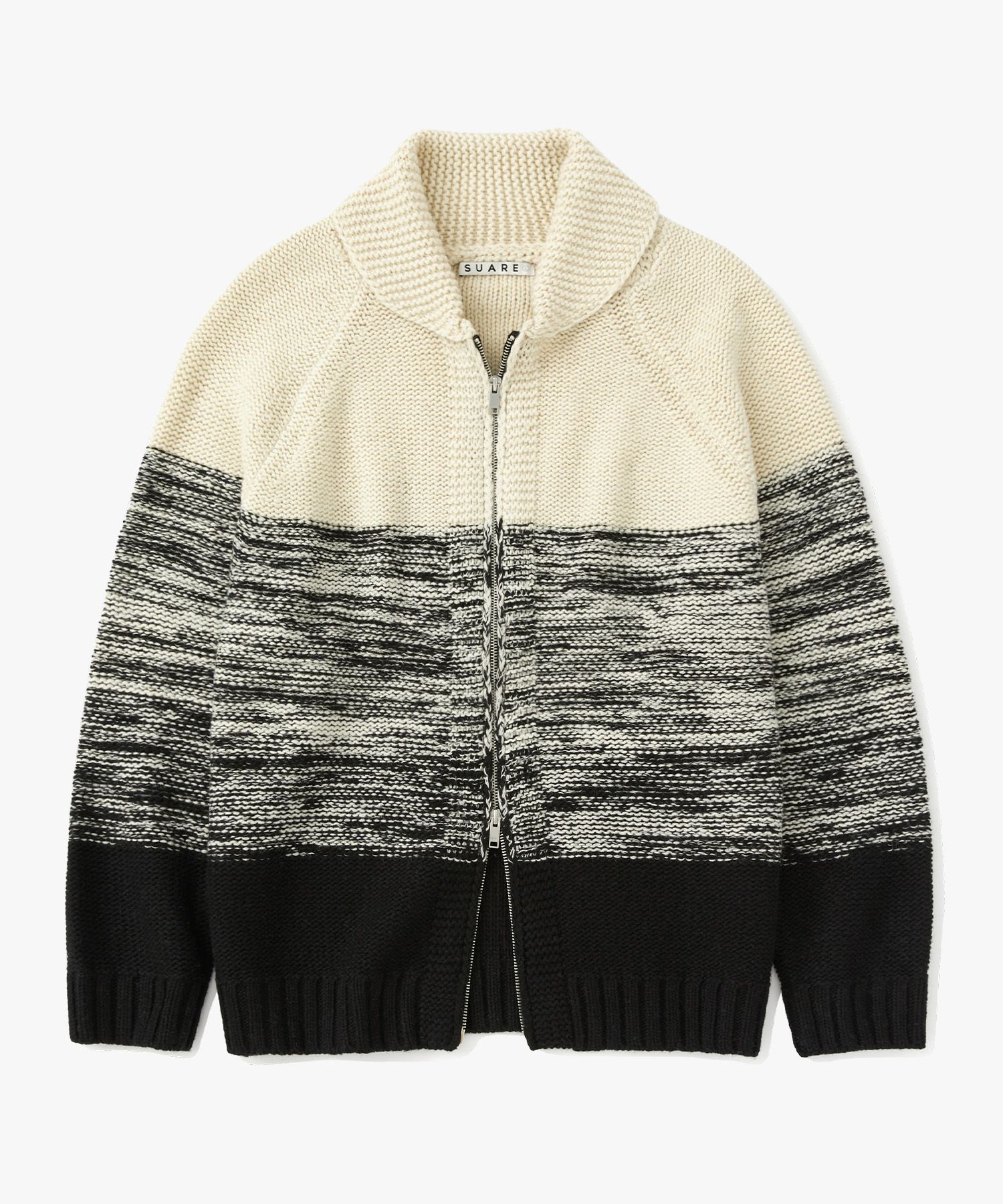 MUSINSA | SUARE Wool Gradation Cowichan Knit Black