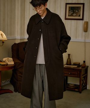 유니섹스 울 맥코트 브라운