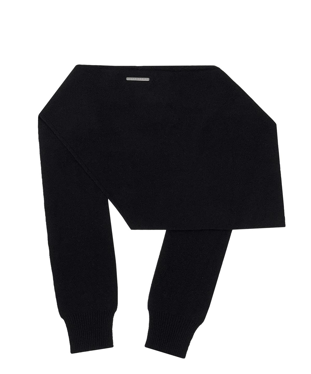 트리밍버드(TREEMINGBIRD) Cashmere Knit Layered Wrap [ Black ]
