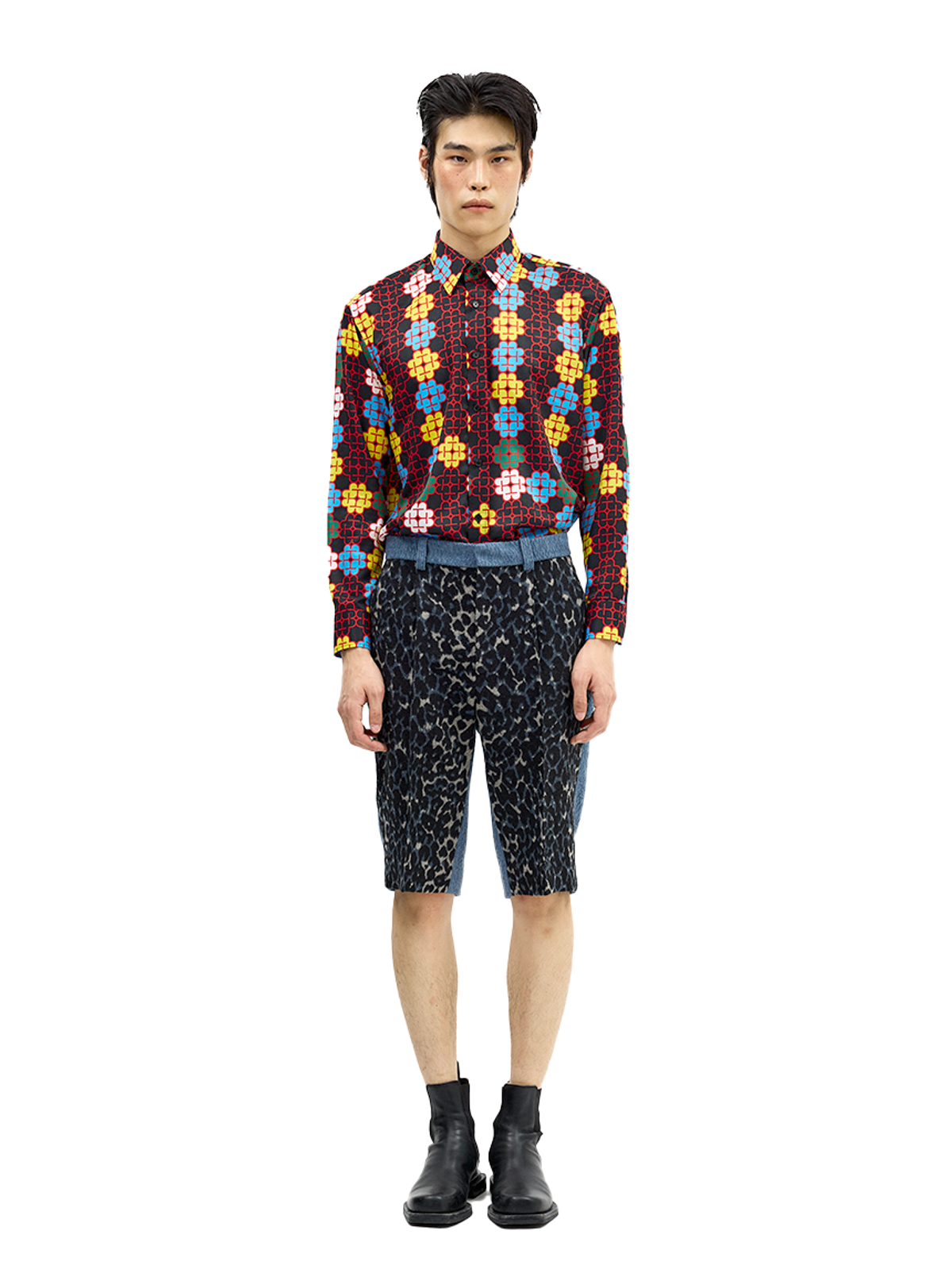 그리디어스(GREEDILOUS) Flower Monogram Long Sleeve Shirt